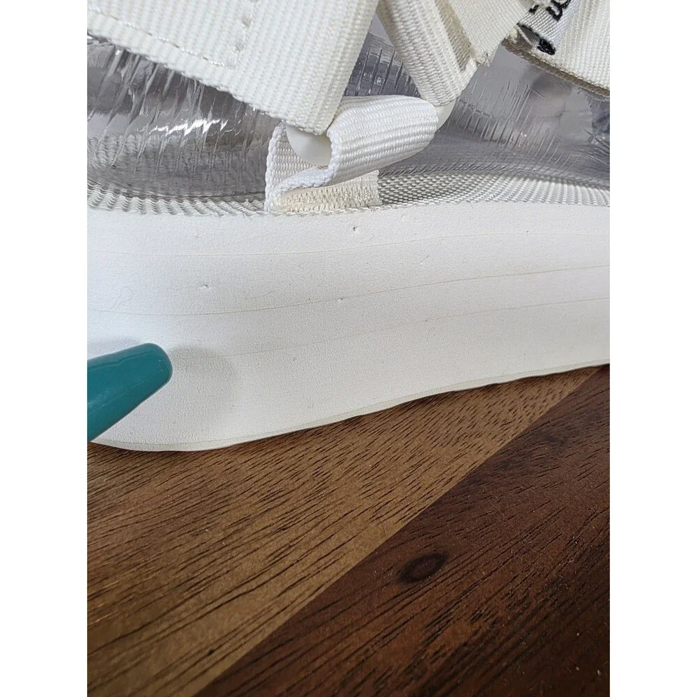 Teva Flatform Universal White Chunky Platform Sandals Size 8